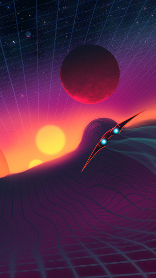 Retro Space Wallpaper