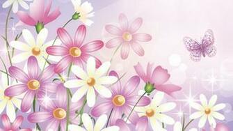 White And Pink Flower Wallpaper Flowers