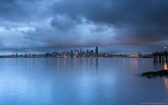 Wallpaper Seattle Tower Evening Mountains Desktop Picture