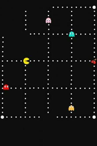 iPhone Wallpaper Shelf Pac Man Phone