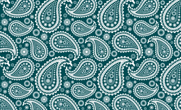 Paisley Background Patterns Teal I Love