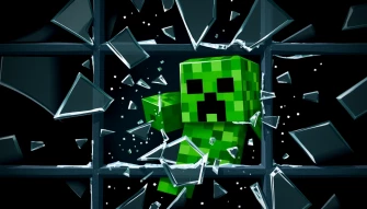 Creeper Breaking Through Windows Wallpaper