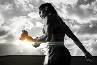 Workout Motivation Gym Girl Dumbbells Exercise