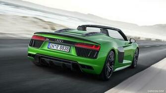 Audi R8 Spyder V10 Plus Color Micrommata Green Rear