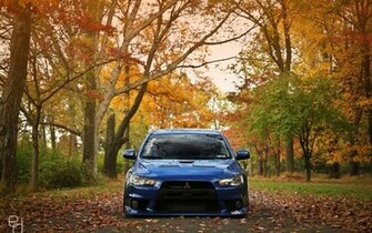 Mitsubishi Lancer Evo X Tuning Car Road HD Wallpaper