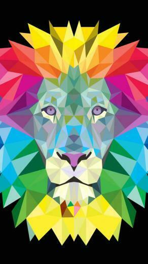 Polygon Lion Wallpaper iPhone
