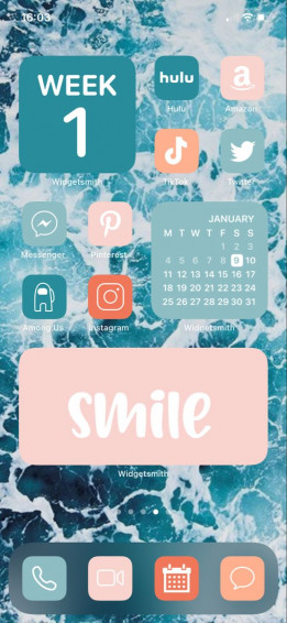 App Icons Summer Teal Coral Peach Turquoise Pastel