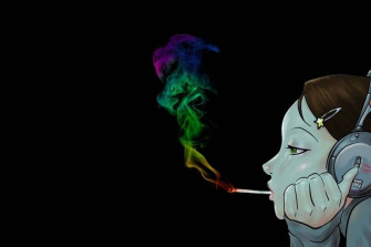 Trippy Smoke Background Wallpaper