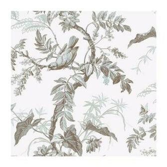 York Wallcoverings At4141 Ashford Toiles Bird Toile Wallpaper Light