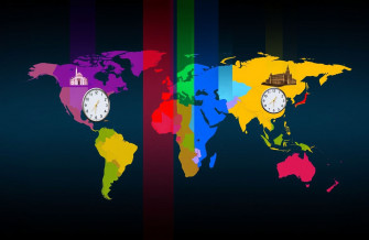 World Map Time Zones Wallpaper