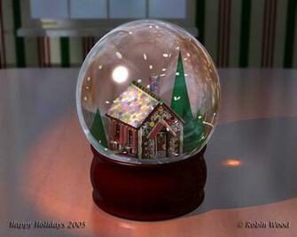 Gingerhouse Snowglobe Wallpaper Copyright Robin Wood