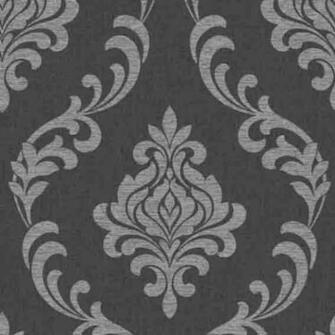Shop By Brand Fine Decor Torino Black And Grey Damask Wallpaper