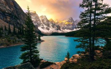 Moraine Lake Banff National Park Nature Wallpaper