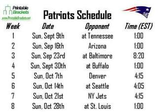 Patriots Schedule Wallpaper Stock Find