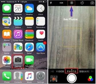 To Shoot Or Capture A Live Photos On iPhone 6s Plus In Ios Use