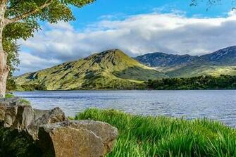 Photos Ireland County Galway Nature Mountain Grass Stones Rivers