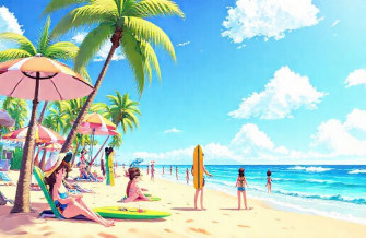 Anime Beach Wallpaper