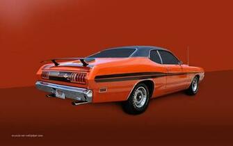 Dodge Demon Dart Orange Hardtop Wallpaper