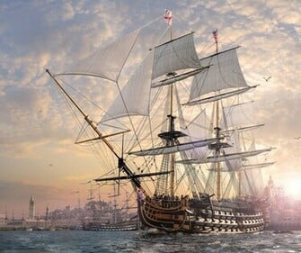 Hms Victory Painting By Dmitriy Mir