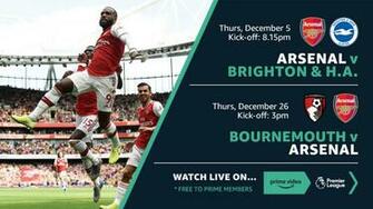 Arsenal Games Live On Amazon Prime Video Partner Promotion