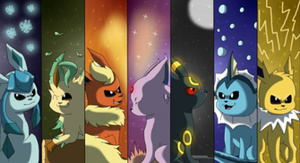 Eevee Evolutions Wallpaper By Krazykatdrawer Fan Art Movies