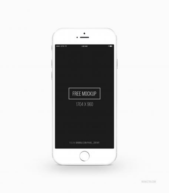 White iPhone Psd Mockup Template Vector Icons