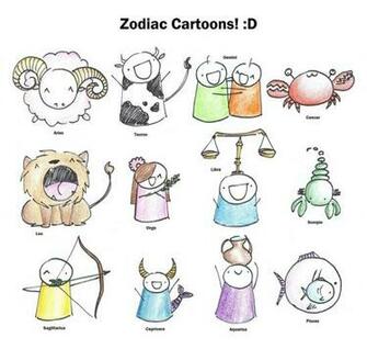Cartoon Zodiac Signs By Bobtheclarinet