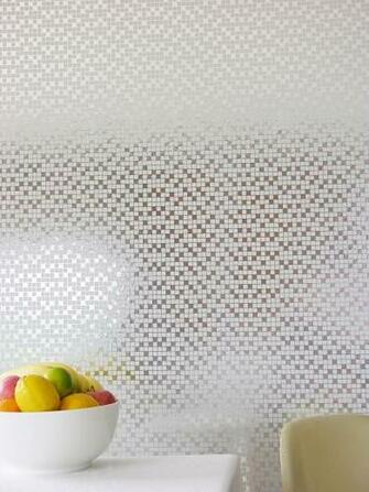 Erica Wakerly Tiles Silver White Wallpaper