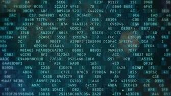 Abstract Hacking Background Programming Code Strings Changing On