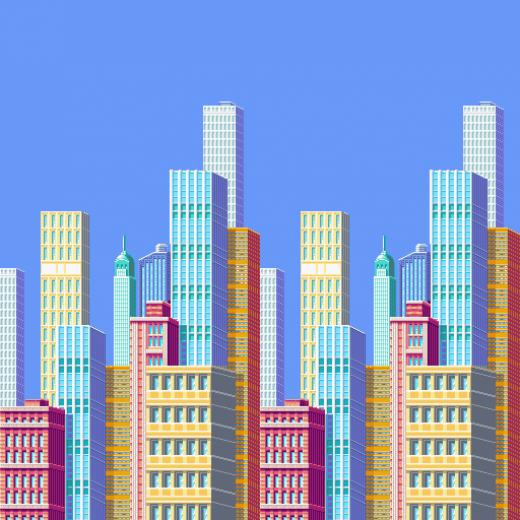 Bit Background Cityscapes