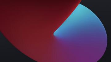 Wallpaper Red Blue Abstract iPad Os
