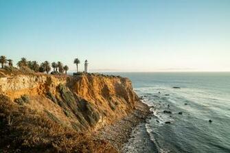 Itap Of A Golden Cliffside In Rancho Palos Verdes Photo