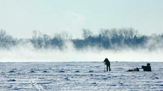 Ice Fishing Desktop Background Wallpaper