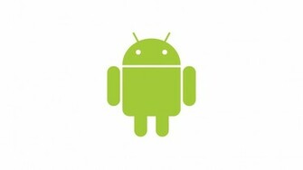 Android On White Background Wallpaper