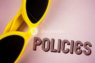 Text Sign Showing Policies Conceptual Photo Business Company Or