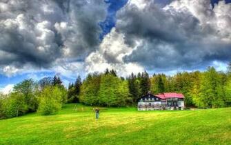 HD Beautiful Country Home HDr Wallpaper