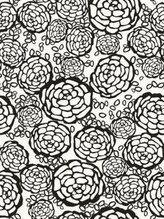 Petal Pusher Tile White Black Modern Wallpaper By Hygge West