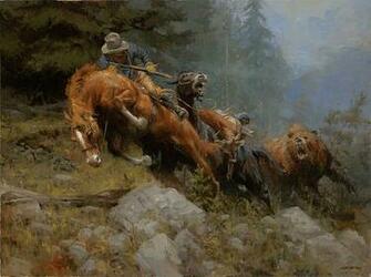 Wild West Painting Wallpaper Background Picture