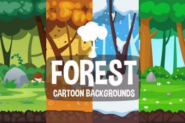 Cartoon Forest 2d Background Craftpix Net