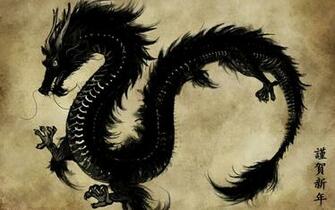 Dragon Ink Drawing Wallpaper HD
