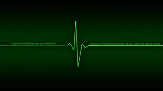 Green Dark Wallpaper Quotes Hope Heart Beat