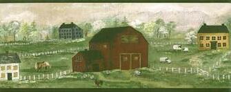 Country Farm Black Wallpaper Border Rf3536bd
