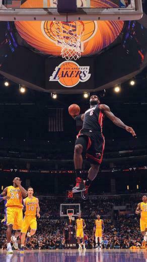 Lebron James Nba Basketball Dunk Wallpaper HD iPhone