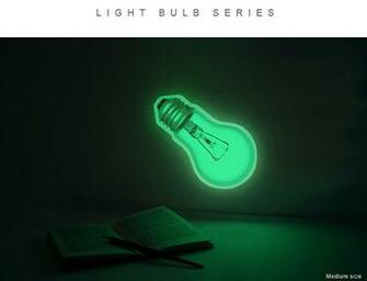 Wall Decor Home Bulb Glow In The Dark Point Decal Sticker 3d Art Mural