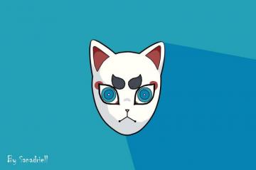 Demon Slayer Wallpaper Anime Character Drawing Kitsune Mask
