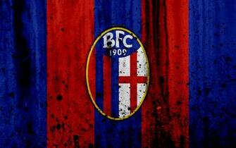 Wallpaper Fc Bologna 4k Logo Serie A Stone Texture