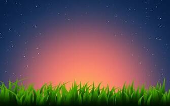 Minimalist Over The Grass Wallpaper