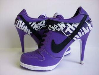Purple Nike Dunk Heels Shoes Picture