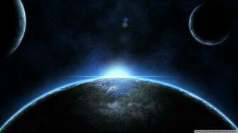 Sun Outer Space Planets Moon Earth Lunar Wallpaper