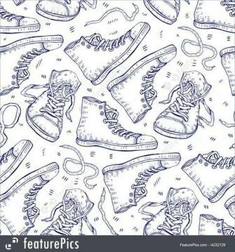 Abstract Patterns Sneakers Seamless Background Stock